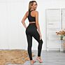 Workout Yoga Sets Clothes Fitness Yoga Leggings Seamless Gym Tights and Sports Bra Set for Women