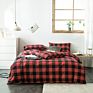 100% Cotton Nude Bedding Sets Bedsheets Fitted Bed Sheet Microfiber Antistatic Fabric Plaid Bed Sheet