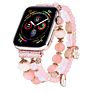 Crystal Elastic Stretch Beaded with Bling Calf Leather Replacement Strap for Iwatch Series 6 5 4 38Mm 40Mm for Apple Watch Band