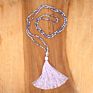 Crystal Knot Tassel Necklace Hand Woven Long Sweater Chain Buddha Head Pendant Women's Necklace