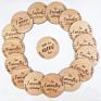 En71 13 Pieces Baby Monthly Milestone Wooden Cards Baby Registry & Shower Gifts Newborn Photography Props Double Sided