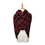 Fall Thick Tartan Scarf Oversized Blanket Soft Warm Shawl Classic Plaid for Women