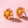 Flower Personality Small Fresh Petals Earrings Female Temperament Simple Metal Flower Stud Earrings