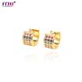 Foxi Korean Jewelry 18K Huggies Hoop Earring Women Gold Earrings Cz Stone Korean Earrings for Women