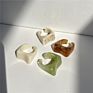 Geometric Chunky Candy Color Poly Acrylic Rings Cute Marble Texture Acid Acetate Colorful Acrylic Resin Ring Set for Woman