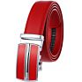 Gina Free Logo Men's Real Leather Ratchet Dress Belt with Automatic Buckle