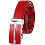 Gina Free Logo Men's Real Leather Ratchet Dress Belt with Automatic Buckle