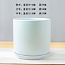 Ins Matte Glazed Ceramic Planter Pot with Saucer Modern round Decor Indoor Planter with Drainage Hole for Plants