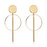 Jachon Statement Earrings Gold Jewelry Big Geometric round Earrings for Women Hanging Dangle Drop Gold Earrings