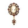 Jaenones Vintage Rhinestone Brooches Queen Head Portrait Brooch Cameo Brooch Sets