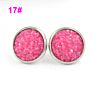 Jewelry Shining Glitter Girls Earings 12Mm Stainless Steel Women Star Color Bling Crystal Druzy Stud Earrings