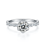 Krkc Solitaire Cluster Heart Wedding Bands 1/2 1 Ct 925 Sterling Silver Vvs1 Diamond Moissanite Engagement Rings for Women