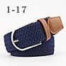 Leisure 25 Solid Color Pin Buckle Elastic Stretch Braided Waist Belts