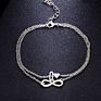 Love 26 Letter Alloy Anklets Multilayer 2Pcs/Set Ornaments Personality Heart Chain Infinity Anklet