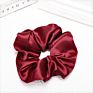Lovely Silk Hair Scrunchies Fabric Hair Accessories Solid Color Rubber Band Satin Hair Scrunchies