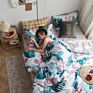 Luxury Simple Quilt Cover Bedding Set 100% Cotton Twill Small Fresh Double Bed 4 Pcs Bed Sheet Set