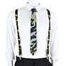 Music Print Suspender Bow Tie Set Men Women Piano Skull Rainbow Party Play Shirt Brace Butterfly Accessory Gift