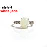 Natural Rose Quartz Malachite Different Gems Adjustable Larimar Ring