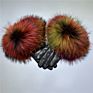 Real Fox Fur Gloves Women / Genuine Sheepskin Motorcycle Women Leather Gloves /Warm Leather Real Fur Gloves