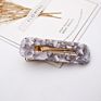 Sales Colors Acrylic Hair Clips with Small Moq Rectangular Hollowed-Out Acetate Hair Clips for Women