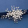 Silver Pearl Crystal Wedding Hair Combs Hair Accessories Bride Bridesmaid Jewelry for Women