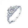 Square Zircon Engagement Rings 925 Sterling Silver Cz Diamond Ring for Women