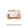 Stainless and Wood Frame Raise Puppy Food Feeder Eco Elevated Luxury Portable Travel Ceramic Cat Pet Dog Bowl For