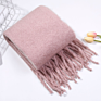 Thick Poncho Shawl Knitted Pashmina Blanket Plain Scarves Ladies Cashmere Wool Scarfs Women and Men