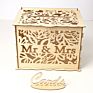 Wedding Decorations Card Box and Guest Book Roses Wooden Card Holder Money Box Security Heart Lock Rustic Supplies Wooden Box