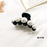 White Women Hair Clips Accessories Pearl Crystal Hair Claw for Girls