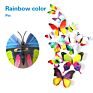 12Pcs One Pack 10 Colors Pvc Butterflies 3D Wall Sticker Home Decorations Refrigerator Decoration Wall Sticker Butterfly