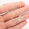1980- Birth Year Number Stainless Steel Pendant Necklace for Women and Men