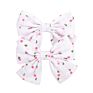 2Pcs/Pair 24 Colors Vintage Linen Fabric Bow Hair Clip Korean Headwear Ponytail Clip Simple Fabric Girl Hair Bows