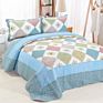 3 Pcs Machine Washable Printing Cotton Quilts Bedding Sets Quilt with Queen King Different Sizes