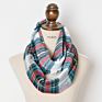 72 Colors Chic Knit Acrylic Women Tartan Plaid Infinity Scarf Bandana Grid Check Red Buffalo Plaid Snood Wraps