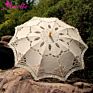 Ameliebridal Victorian Party Gifts Birthday Shower Handmade Wedding Decoration Bride Lace Umbrella Battenburg Lace Parasol