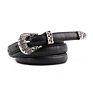 Black Leather Women Metal Heart Buckle Waist Vintage Western Carved Ladies Belt Waistband Cinturon Mujer