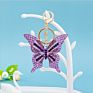 Butterfly Alloy Diamond Key Chain Gold Plated Gift Key Chain