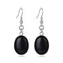Cliobeads Goldstone Green Aventurine Tiger Eye Gem Stone Earrings Oval Dangle Drop Earrings