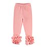 Cotton Toddler Infant Boutique Clothes Ruffle Baby Girls Pants Leggings Infant Icing Leggings Solid Color Casual Pants