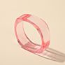 Customized Transparent Candy Colour Geometrical Square Shape Thick Cuff Resin Bangle