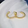 Cz Diamond Simple Ear Cuffs 18K Gold Plated Clip on Earrings Non Pierced for Women