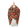 Fall Thick Tartan Scarf Oversized Blanket Soft Warm Shawl Classic Plaid for Women