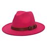 Fedora Hat Ladies Cross-Border Warm Woolen Fedora Hat for Men and Women Woolen Horse Hats