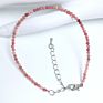 Handmade Gemstone Bracelet 2Mm Small Crystal Faceted Natural Gem Stone Beaded Adjustable Bracelet for Women Jewelry