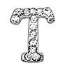 Initial Pave Clear Gem Dangling Alphabet Letter Surgical Steel 14G Navel Belly Button Ringsbody Piercing Jewelry