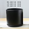 Ins Matte Glazed Ceramic Planter Pot with Saucer Modern round Decor Indoor Planter with Drainage Hole for Plants