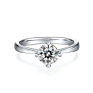 Krkc Solitaire Cluster Heart Wedding Bands 1/2 1 Ct 925 Sterling Silver Vvs1 Diamond Moissanite Engagement Rings for Women