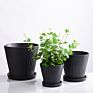 Modern 3 Set Planter Stand Plant Pots round Flower Plant Ceramic Tray for Indoor Outdoor Potted Home Decor Flower Stand