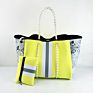 Neoprene Beach Tote Bag Women Shopping Bag Light and Soft Fabric Extra Large Capacity Eco-Friendly Single Shoulder Bag